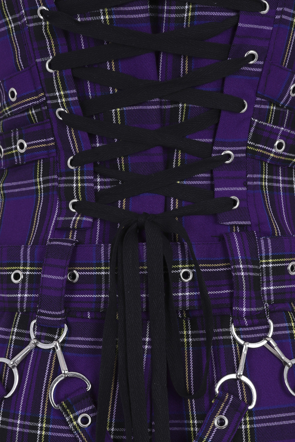 Purple Tartan Emo Punk Dress